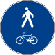 Italian traffic signs - percorso pedonale e ciclabile.svg