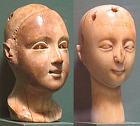 Madonna Santo ivory heads (19th century)