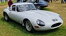 "4 WPD" was the first Lightweight roadster, chassis S850006. Here seen with hardtop at Goodwood in 2021. Jaguar E Type Lightweight.jpg