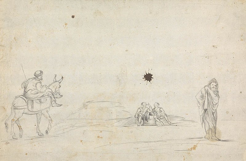 File:James Bruce - A Man Riding a Mule, a Traveler, and Two Men Resting - B1977.14.8738 - Yale Center for British Art.jpg