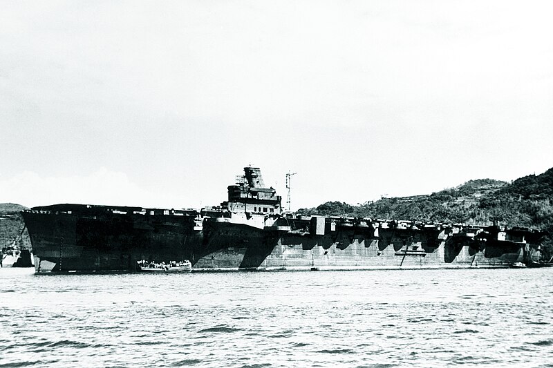File:Japanese aircraft carrier Junyō moored at Sasebo, Japan, in 1945 (80-G-701429).jpg