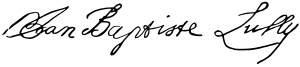 Jean Baptiste Lully signature.svg