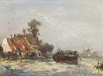 La Rivière près de Rotterdam, 1870 Collection privée, Vente 2006