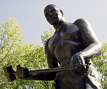 Statue of John Henry outside the town of Talcott in Summers County, West Virginia John Henry-27527.jpg