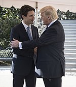 Trudeau and Trump in 2017 Justin Trudeau and Donald Trump in February 2017 (cropped).jpg