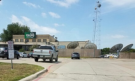 Location of KDAF's studios and offices, in far northwest Dallas.