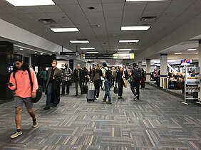 The interior of Concourse C and D, where United Airlines' hub operation is based