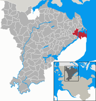 Elhelyezkedése Schleswig-Holstein térképén