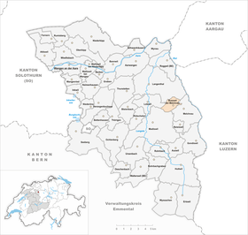 Karte von Busswil bei Melchnau