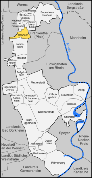 <span class="mw-page-title-main">Heßheim</span> Municipality in Rhineland-Palatinate, Germany