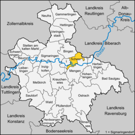 Kaart van Scheer (Baden-Württemberg)