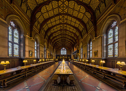 Dining hall of Keble College, by Diliff