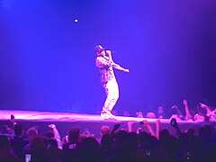 Lamar performing Money Trees during the Yeezus Tour