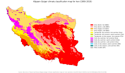 Koppen climate classification of Iran. Koppen-Geiger Map IRN present.svg