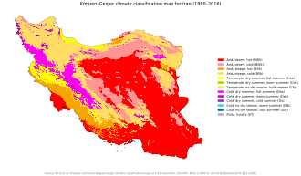 Климатическая карта ирана