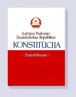 1978 Constitution of the Latvian Soviet Socialist Republic Supreme law of the Latvian SSR (1978-1991)