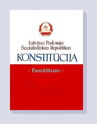 <span class="mw-page-title-main">1978 Constitution of the Latvian Soviet Socialist Republic</span> Supreme law of the Latvian SSR (1978-1991)