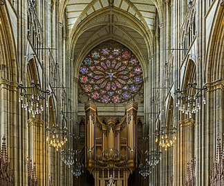 The organ and stained glass