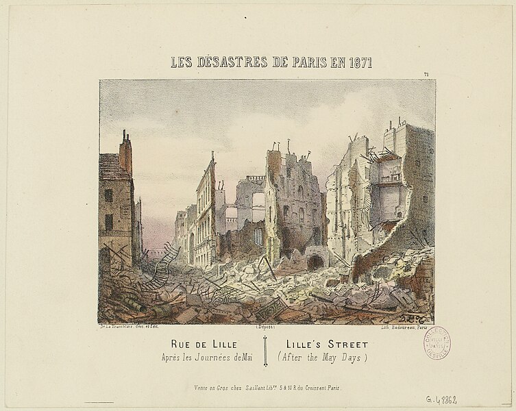 File:Les désastres de Paris en 187121.Rue de LilleAprès les Journées de Mai, Paris Musées 20230511125042.jpg