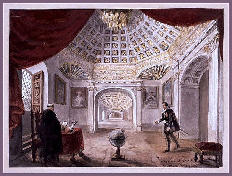 File:Library of Colegio de San Gregorio, 1837, Valentín Carderera, Fundación Lázaro Galdiano.jpg