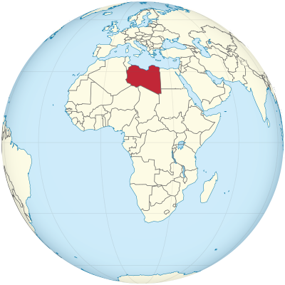 Libya on the globe (Africa centered).svg