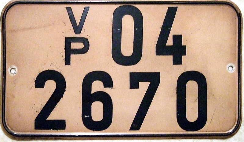File:License plate GDR peoples police 1960's.jpg