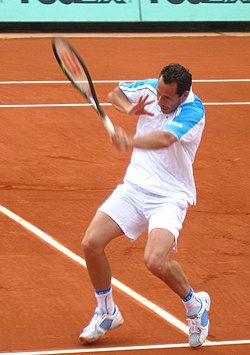 Michaël Llodra Ranskan avoimissa 2009.