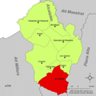 Расположение муниципалитета Алькора на карте провинции