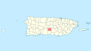 Location of Villalba in Puerto Rico