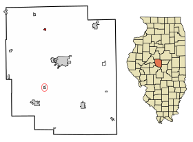 Logan County Illinois Incorporated and Unincorporated areas Hartsburg Highlighted.svg