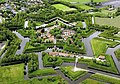 Bourtange, au nord des Pays-Bas, avec des douves restaurées.