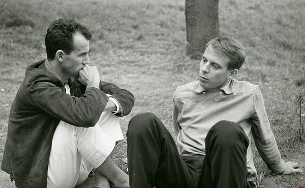 Luigi Nono and Karlheinz Stockhausen in 1957