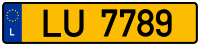 Luxemburgian license plate.svg