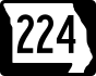 Route 224 işaretçisi