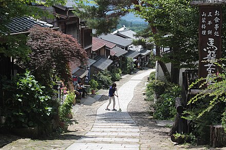 Nakasendo running through Magome