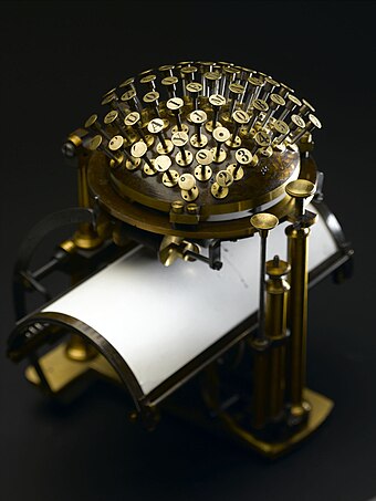 Hansen Writing Ball was the first typewriter manufactured commercially (1870)