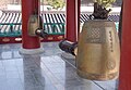 Bell Tower at Manbulsa houses a large brass bell and four smaller bells. The large bell weighs 13 tons and is 12 feet tall. This is the largest bell tower in Korea standing three stories high. Manbulsa (Ten Thousand Buddhas Temple), in the Manbul Mountains, is a Buddhist Temple that has considerably more than Ten Thousand Buddhas represented throughout this new sprawling temple complex.