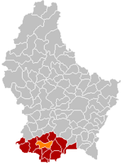 Localização de Mondercange em Luxemburgo
