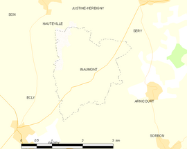 Mapa obce Inaumont