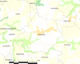 Mapa obce Pléhédel