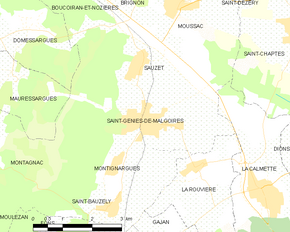 Poziția localității Saint-Geniès-de-Malgoirès
