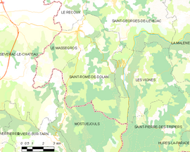 Mapa obce Saint-Rome-de-Dolan