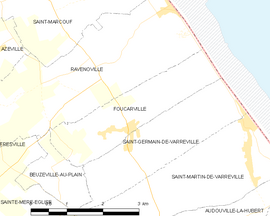 Mapa obce Foucarville