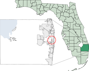 Map of Florida highlighting Glen Ridge.svg