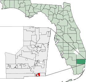 Map of Florida highlighting Pembroke Park.svg