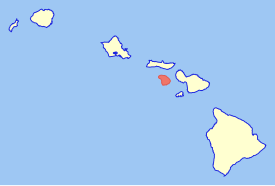 Carte d'Hawaï mettant en évidence Lanai.svg