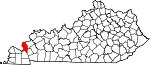 Mapa estadual destacando o condado de Livingston