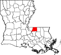 Map of Louisiana highlighting East Feliciana Parish.svg