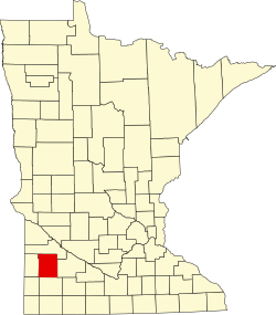 Karte von Lyon County innerhalb von Minnesota