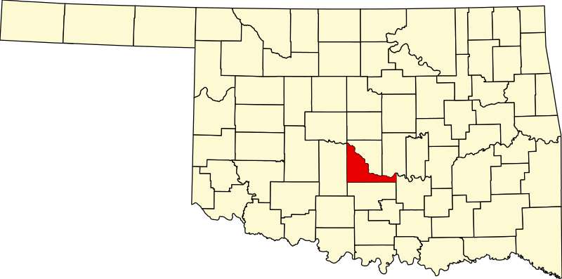 صورة:Map of Oklahoma highlighting McClain County.svg